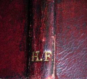 Horace Finaly, Banquier, initiales en or sur copie de Duncan Fraser, Newton's Interpolation, Florence, Bibliothèque de Sciences